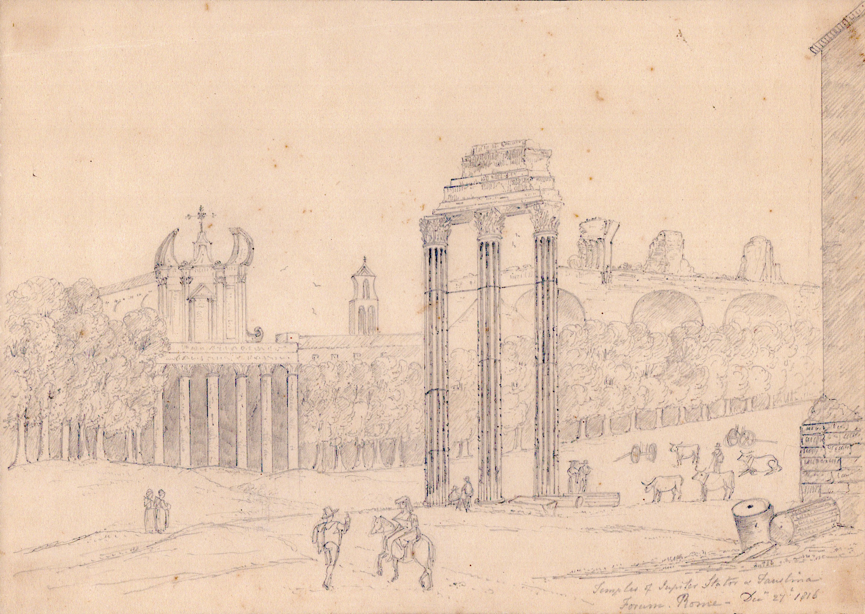 Anonimo artista inglese, Vedute di Roma e dintorni, 1816-1817