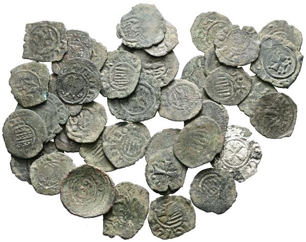 MESSINA. REGNO DI SICILIA. Interessante lotto di 41 monete medievali. Metalli, peso, dimensioni varie