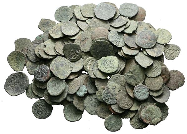 MESSINA. REGNO DI SICILIA. Interessante lotto di 195 monete medievali. Metalli, peso, dimensioni varie