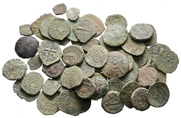 MESSINA. REGNO DI SICILIA. Interessante lotto di 61 monete medievali. Metalli, peso, dimensioni varie  - Auction MODERN COINS, MEDALS, MINTING DIES AND MASONIC RARITIES - Bertolami Fine Art - Casa d'Aste