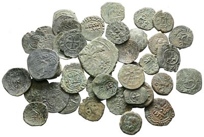 Messina. Regno di Sicilia. Interessante Lotto di 43 Monete Medievali. Metalli, Peso, Dimensioni V...