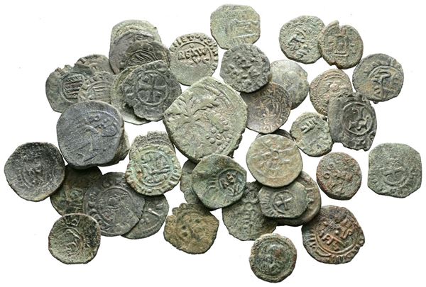 MESSINA. REGNO DI SICILIA. Interessante lotto di 43 monete medievali. Metalli, peso, dimensioni varie