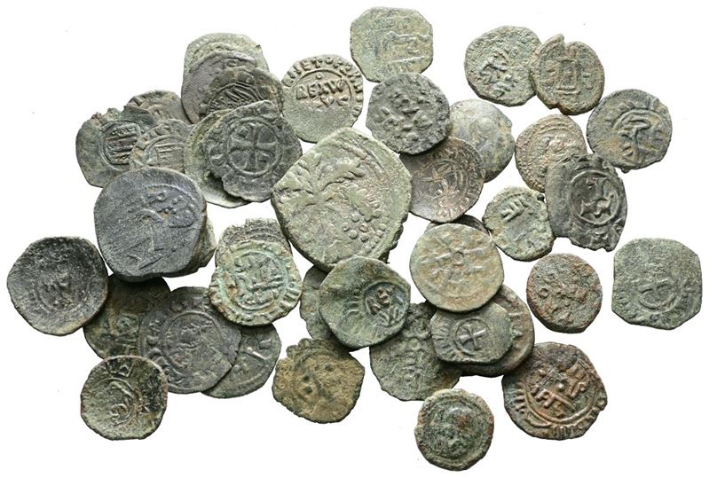 Messina. Regno di Sicilia. Interessante Lotto di 43 Monete Medievali. Metalli, Peso, Dimensioni V...