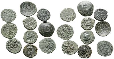 Messina. Regno di Sicilia. Interessante Lotto di 10 Monete Arabo Normanne. Metalli, Peso, Dimensi...