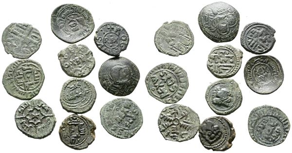 MESSINA. REGNO DI SICILIA. Interessante lotto di 10 monete Arabo Normanne. Metalli, peso, dimensioni varie
