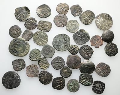 Messina. Regno di Sicilia. Interessante Lotto di 37 Monete Medievali. Metalli, Peso, Dimensioni V...