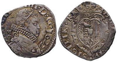 Napoli. Regno di Napoli. Filippo IV di Spagna (1621-1665). Tarì 20 Grana 1622 MC/C. Magliocca 18;...