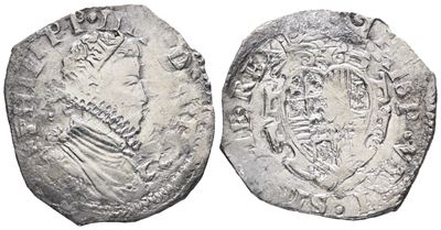 Napoli. Regno di Napoli. Filippo IV di Spagna (1621-1665). Tarì 20 Grana 1622 MC/C. Magliocca 18;...