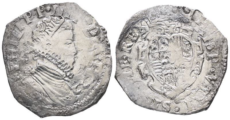 Napoli. Regno di Napoli. Filippo IV di Spagna (1621-1665). Tarì 20 Grana 1622 MC/C. Magliocca 18;...