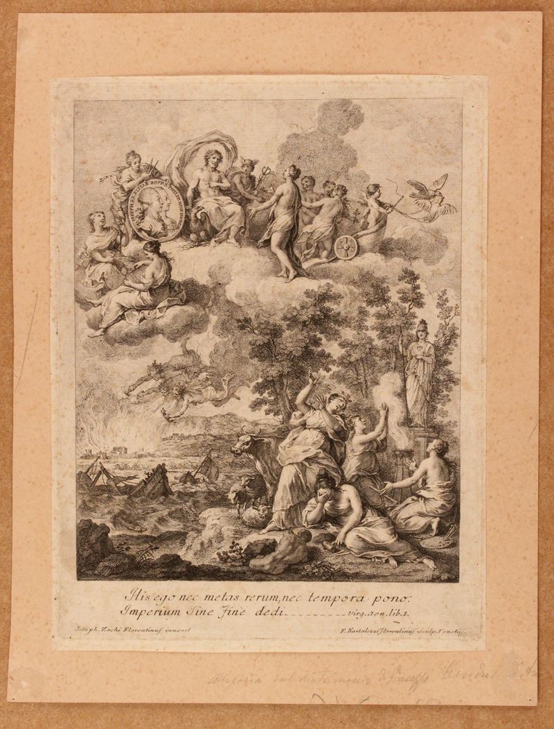 Francesco Bartolozzi - Allegoria del Matrimonio di Giuseppe Arciduca D'austria e Isabella di Spag...