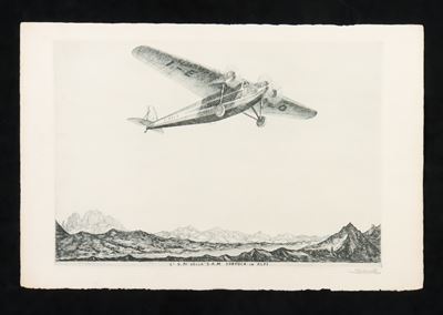 L' S. 71 della s.a.M. Sorvola le Alpi - 1932