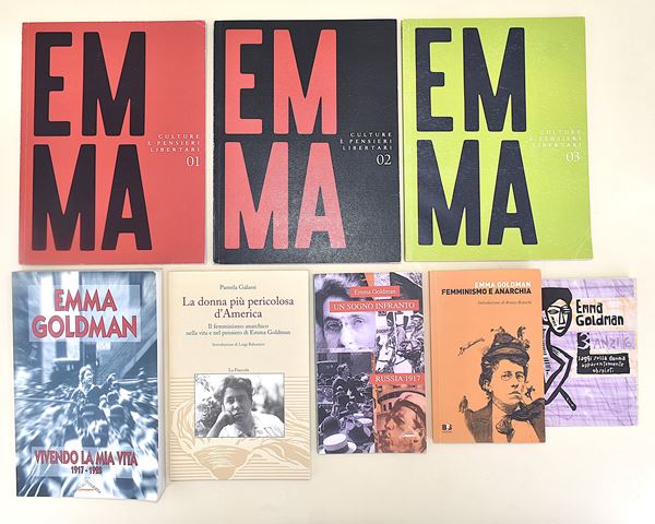 Opere su e di Emma Goldman, insieme con la rivista "Emma" - 8 volumi