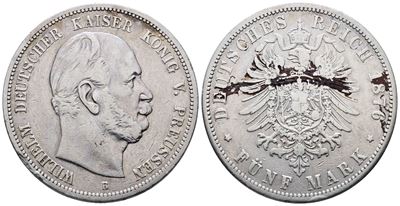 Germania. Hannover. Guglielmo i (1861-1888). 5 Marchi 1876 "b". Km 503; Ag; 27,77gr