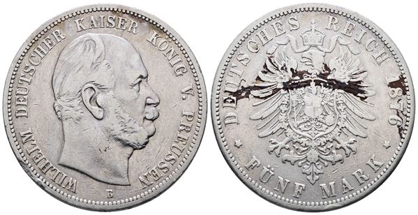 GERMANIA. HANNOVER. Guglielmo I (1861-1888). 5 marchi 1876 "B". KM 503; Ag; 27,77gr