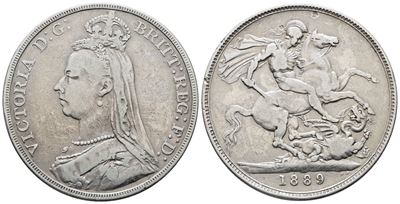 Inghilterra. Vittoria (1837-1901). Corona 1889. Km 765; Ag; 28,28gr