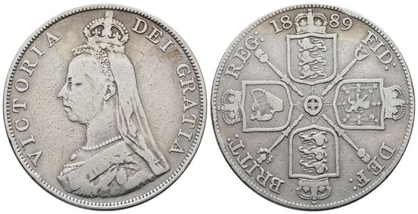 INGHILTERRA. Vittoria (1837-1901). 2 fiorini 1889. KM 763; Ag; 22,62gr.