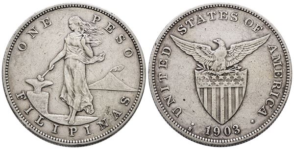 FILIPPINE. 1 peso 1903. KM 168; Ag; 26,95gr