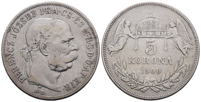 AUSTRIA. Francesco Giuseppe (1848-1916). 5 corone 1900. KM 2807; Ag; 24gr.