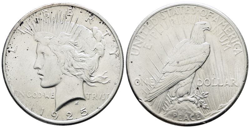 Usa. Philadelphia. Dollaro 1925 "peace". Km 150; Ag; 26,73gr