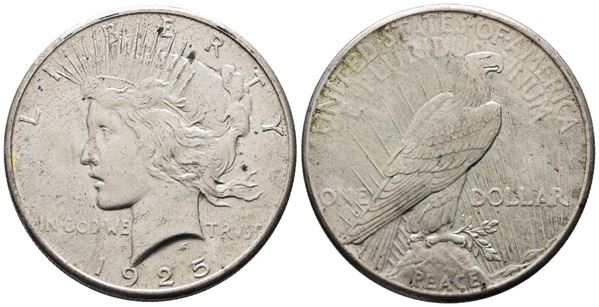 USA. PHILADELPHIA. Dollaro 1925 "peace". KM 150; Ag; 26,73gr