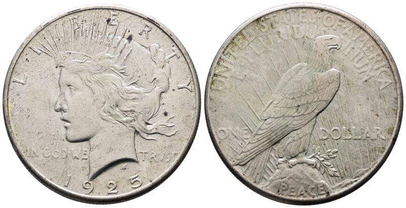 Usa. Philadelphia. Dollaro 1925 "peace". Km 150; Ag; 26,73gr
