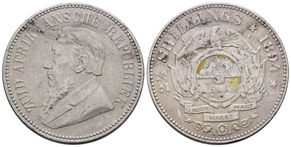 SUDAFRICA. Repubblica (1874-1902). 2,5 scellini 1894. KM 7; Ag; 14,14gr