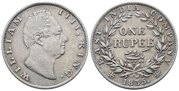 INDIA. Guglielmo IV (1830-1837). Rupia 1835. KM 450; Ag; 11,66gr