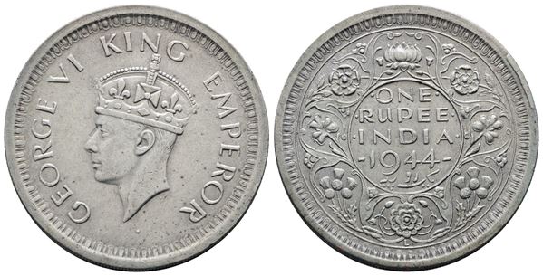 INDIA. Giorgio VI (1936-1947). Rupia 1944. KM 557; Ag; 11,66gr