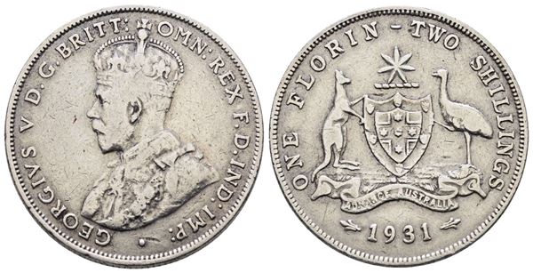 AUSTRALIA. Giorgio V (1911-1936). 1 fiorino 1931. KM 27; Ag; 11,31gr