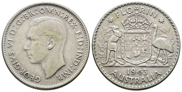 AUSTRALIA. Giorgio VI (1936-1952). 1 fiorino 1943. KM 40; Ag; 11,31gr