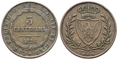 Vittorio Emanuele II, Re Eletto (1859-1860), 3 centesimi 1859, Gig.21, Cu, 6gr
