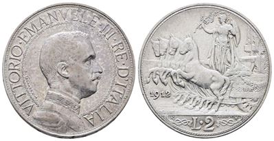 Regno D'italia. Vittorio Emanuele III (1900-1943). 2 Lire 1912 Quadriga Veloce. Gig. 99; Ag; 10gr...