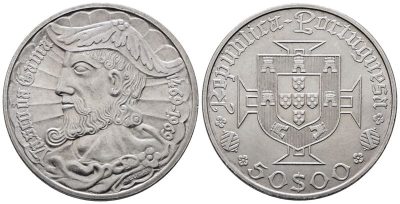 Portogallo. 50 Escudos 1969 "vasco De Gama". Km 598; Ag; 18gr