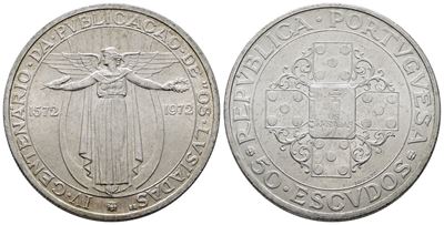Portogallo. 50 Escudos 1972 "lusiadi". Km 602; Ag; 18gr