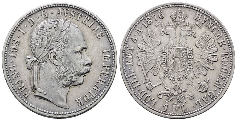 AUSTRIA. Francesco Giuseppe (1848-1916). Fiorino 1876 A (Vienna). KM 2222; Ag; 12,34gr
