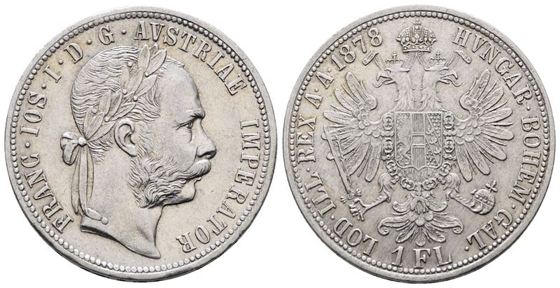 AUSTRIA. Francesco Giuseppe (1848-1916). Fiorino 1878 A (Vienna). KM 2222; Ag; 12,34gr