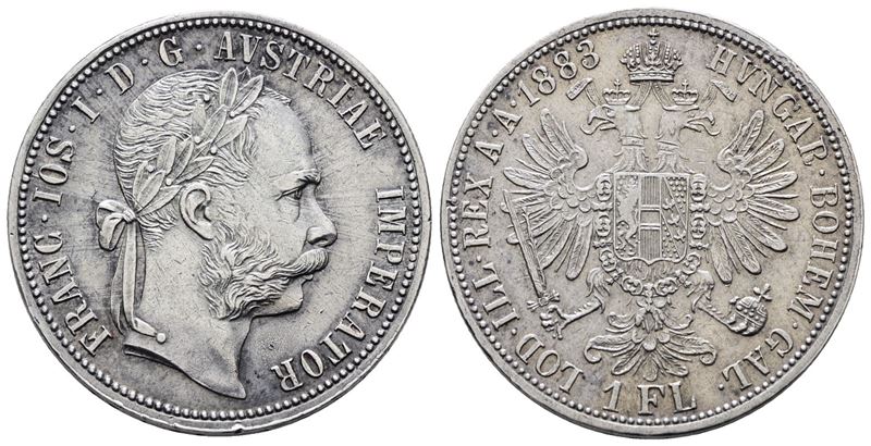 AUSTRIA. Francesco Giuseppe (1848-1916). Fiorino 1883 A (Vienna). KM 2222; Ag; 12,34gr