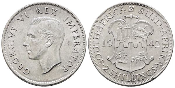 SUDAFRICA. Giorgio VI (1936-1952). 2 scellini 1942. KM 29; Ag; 11,31gr