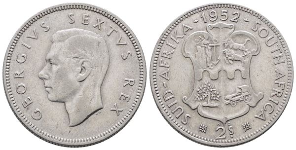 SUDAFRICA. Giorgio VI (1936-1952). 2 scellini 1942. KM 38.2; Ag; 11,31gr