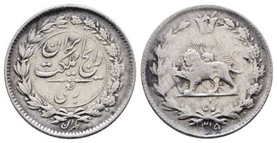 Reza Pahlavi, 1/4 rial 1315 (1936), Ag, 1,20 gr