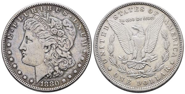 USA. PHILADELPHIA. Dollaro "Morgan" 1880. KM 110; Ag; 26,73gr