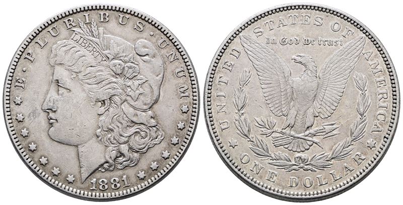 Usa. Philadelphia. Dollaro "morgan" 1881. Km 110; Ag; 26,73gr