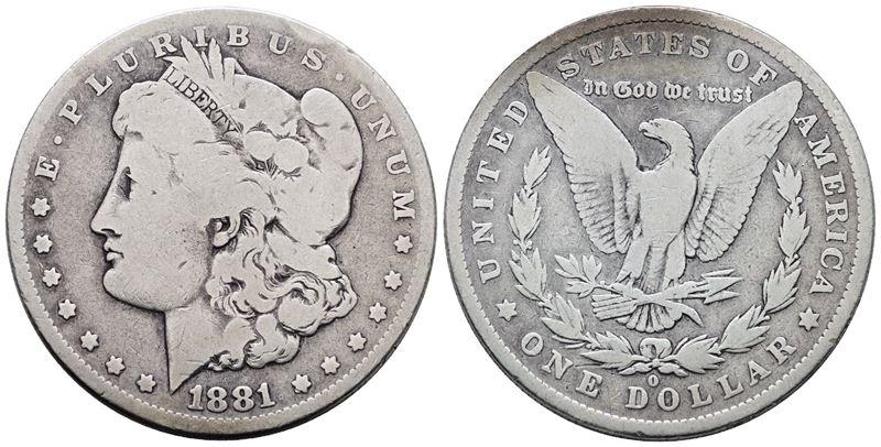 Usa. New Orleans. Dollaro "morgan" 1881. Km 110; Ag; 26,73gr