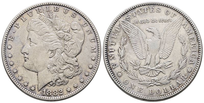 Usa. Philadelphia. Dollaro "morgan" 1882. Km 110; Ag; 26,73gr