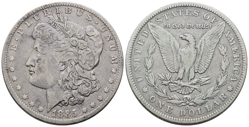 Usa. New Orleans. Dollaro "morgan" 1885. Km 110; Ag; 26,73gr
