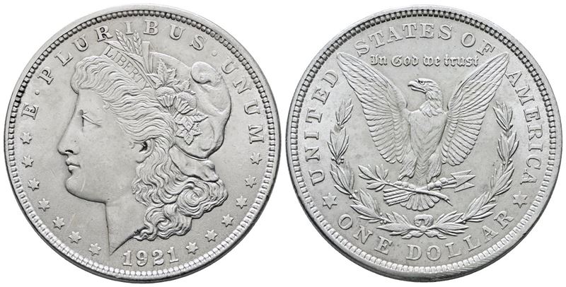 Usa. Philadelphia. Dollaro "morgan" 1921. Km 110; Ag; 26,73gr