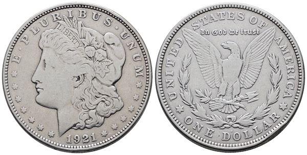 USA. DENVER. Dollaro "Morgan" 1921. KM 110; Ag; 26,73gr