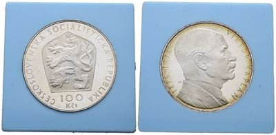 Cecoslovacchia. 100 Corone 1976 "centenario Nascita Viktor Kaplan". Km 85; Ag; 15gr; Rara. in Cap...