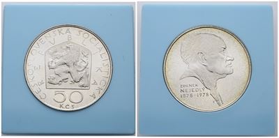 Cecoslovacchia. 50 Corone 1978 "centenario della Nascita di Nejedly". Km 90; Ag; 13gr; Rara. in C...