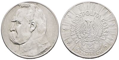 Polonia. 5 Zlotych 1934. Y 25; Ag; 11gr